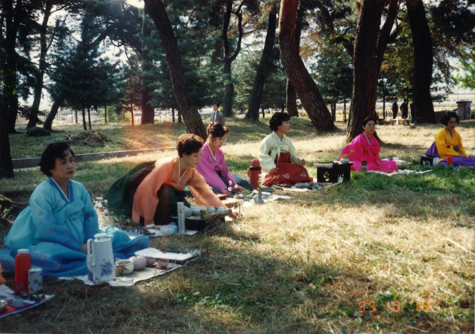 95년 무아다회-다례 시연, 숲배경