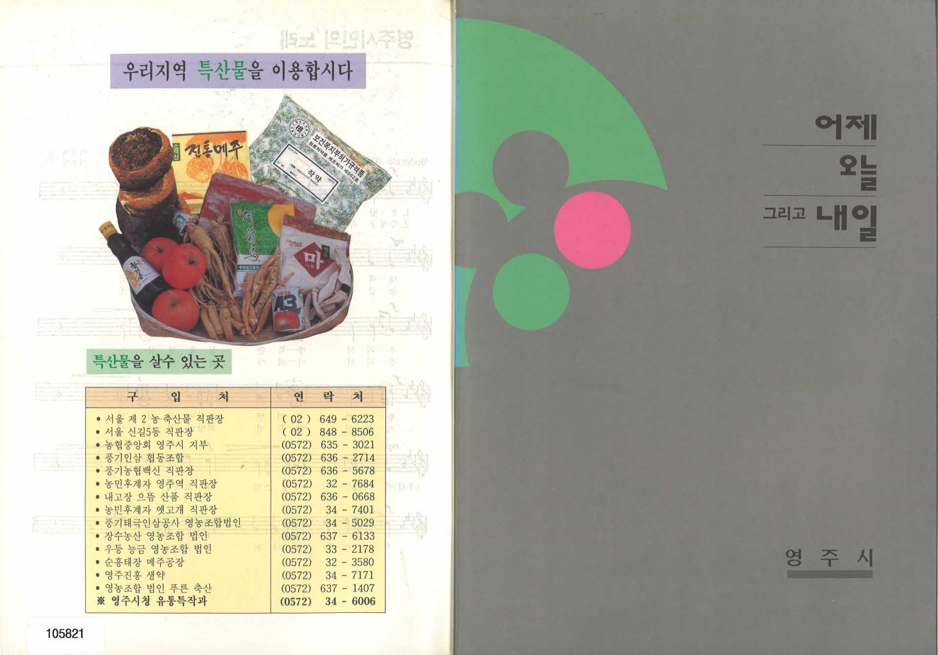 어제 오늘 그리고 내일(영주시 시정보고)