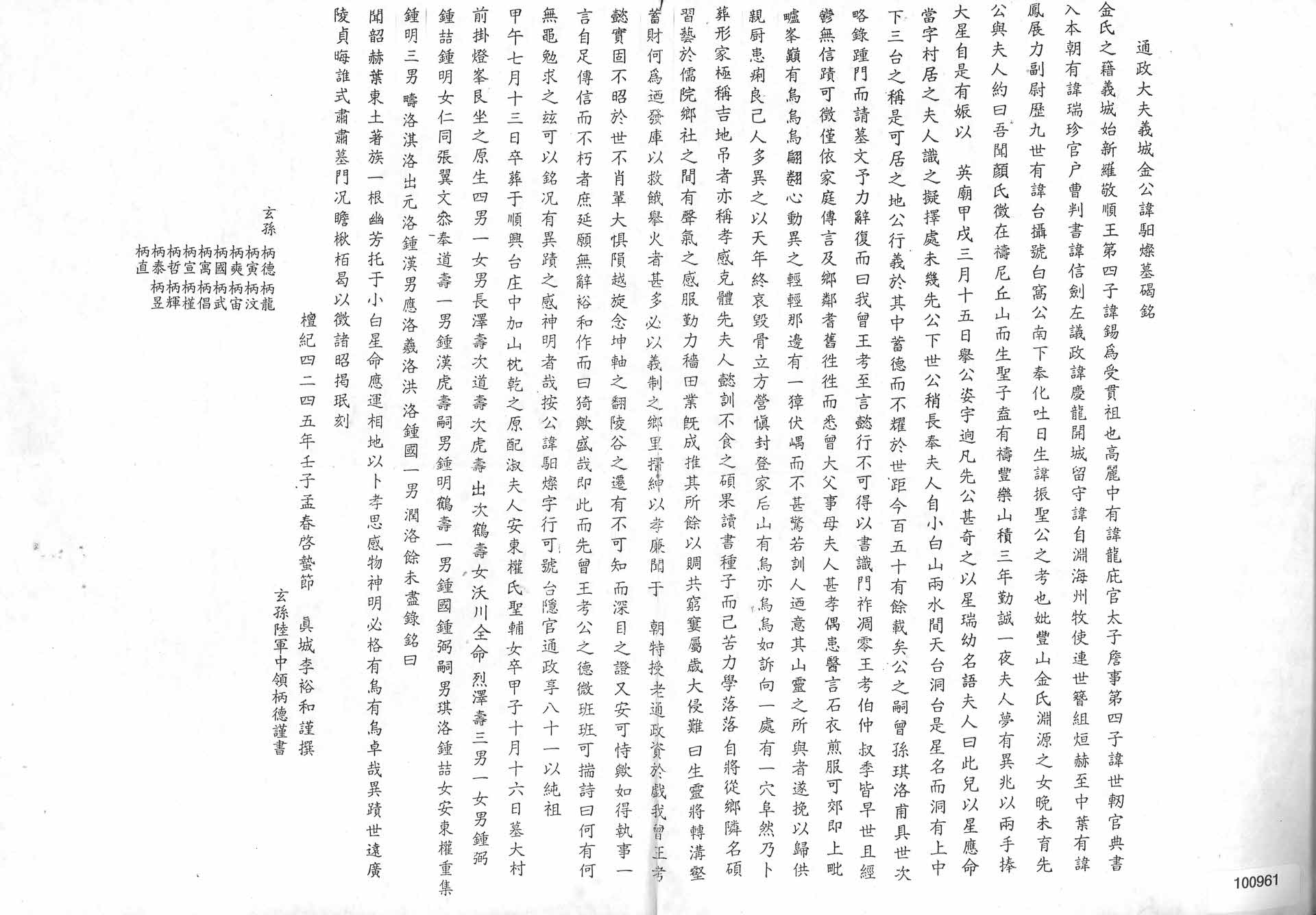 통정대부 의성김공 휘일찬 묘갈명-복사본