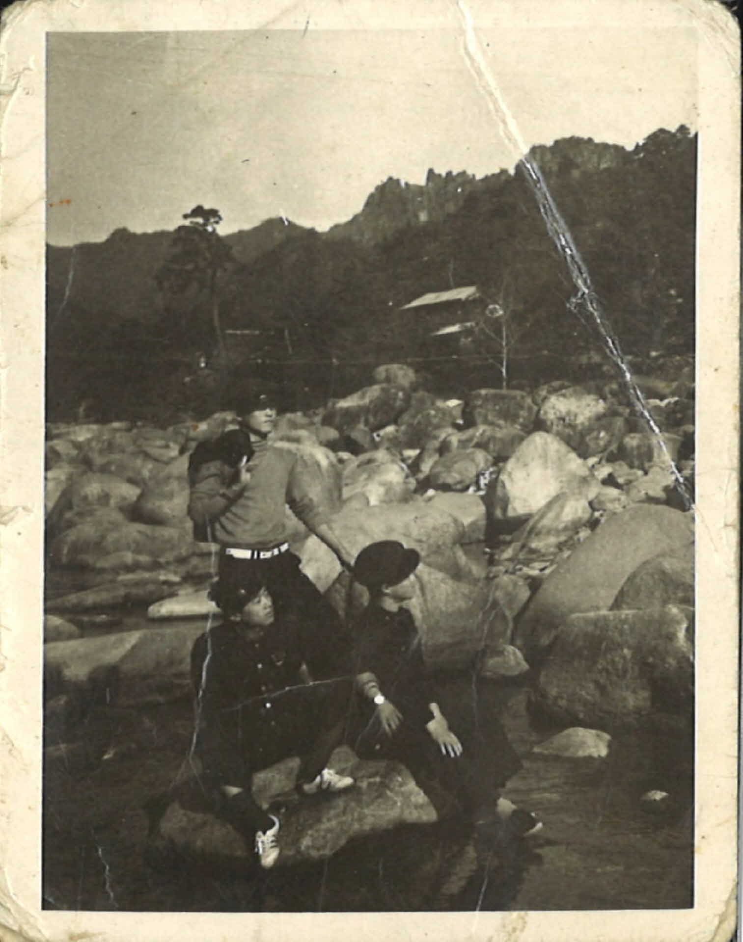 순흥 고등시절 냇가에서