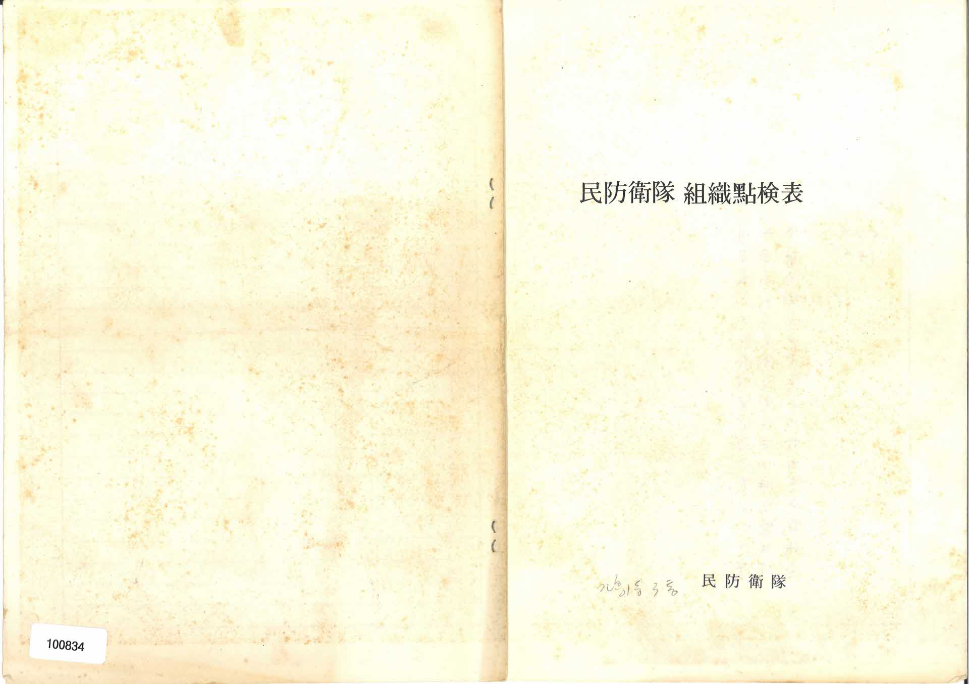 민방위대 조직점검표