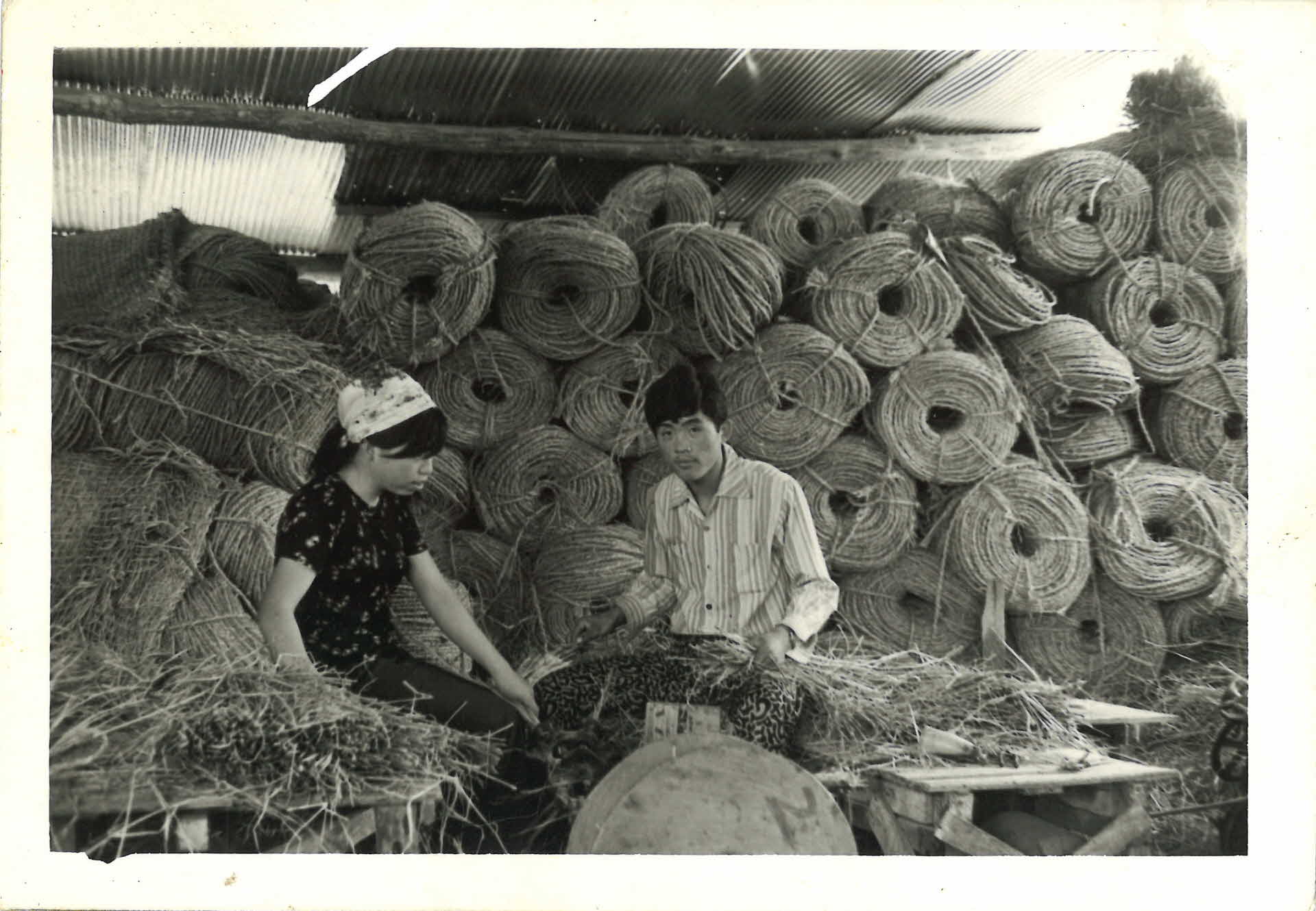 새끼틀에 작업하는 장면 사진