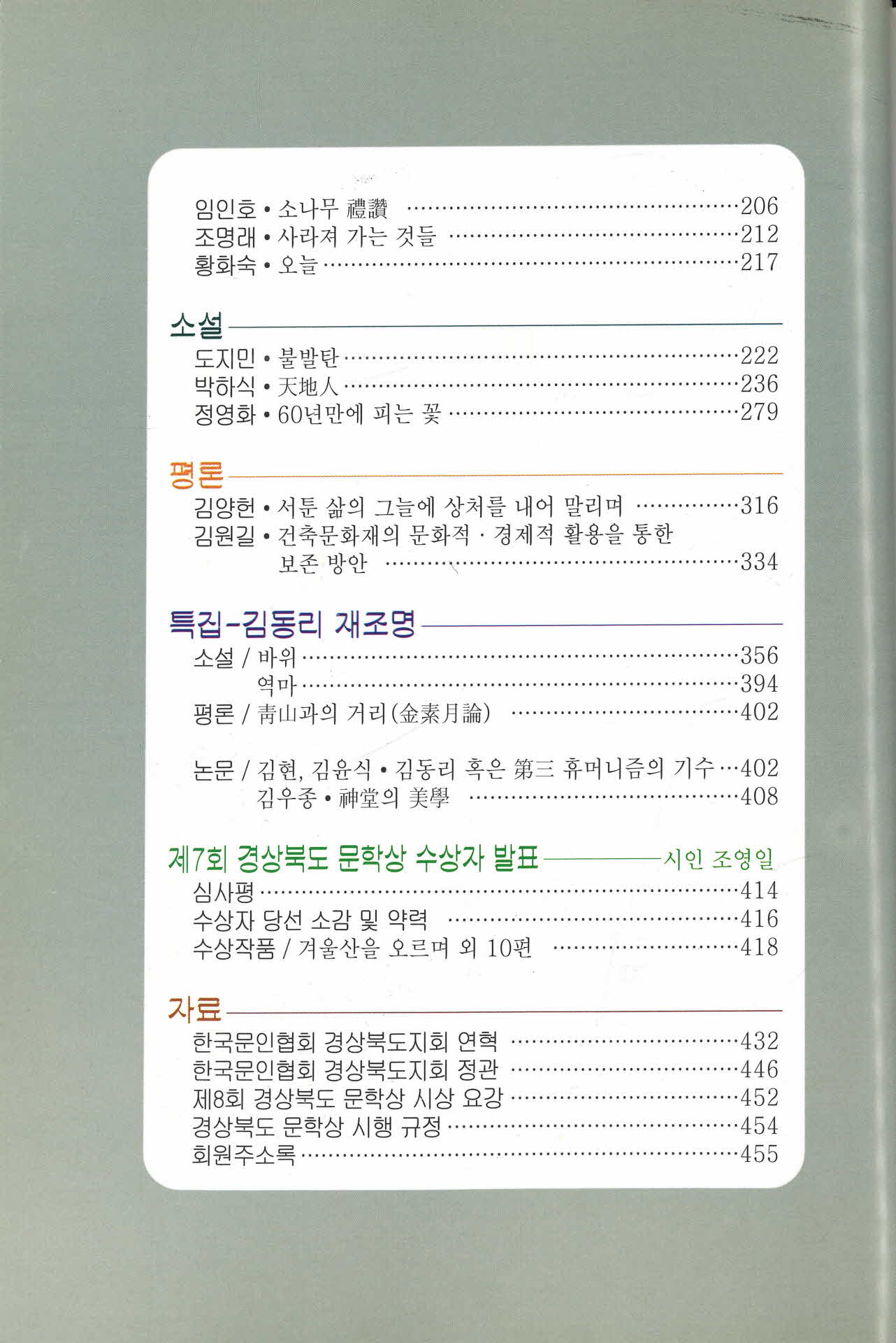 경북문단 제12호