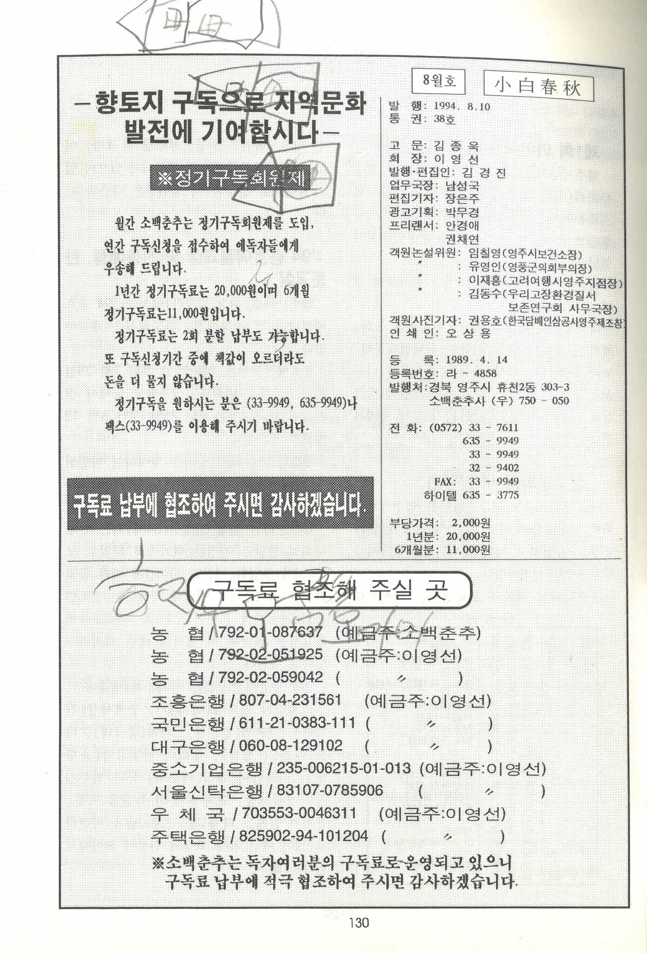 소백춘추 1994년 8월호