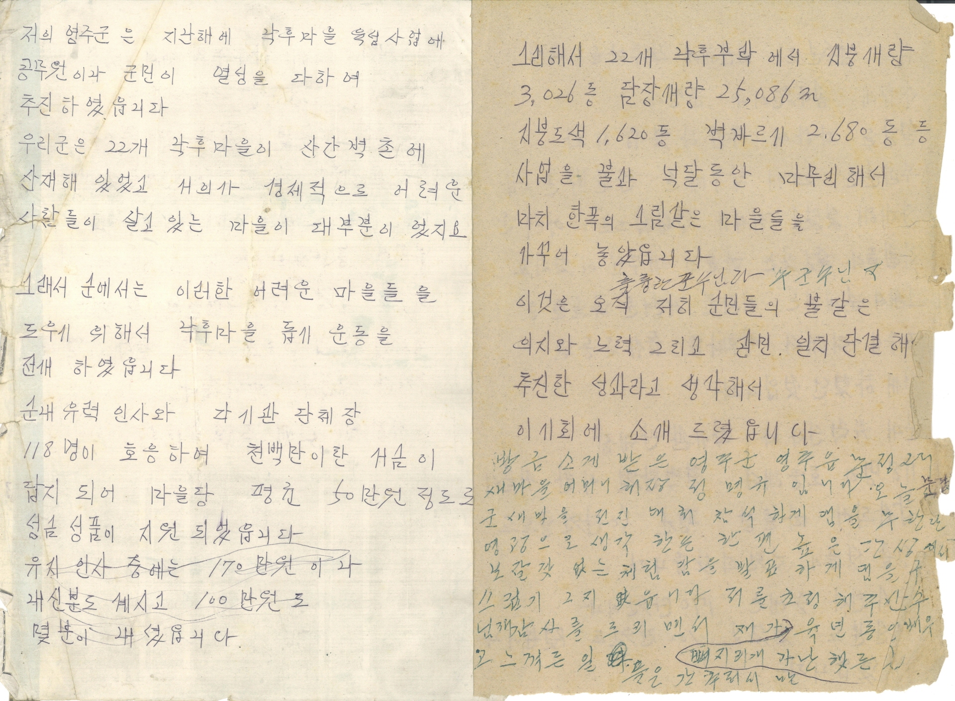 집념의 문정마을 새마을 어머니회 수기 발표문