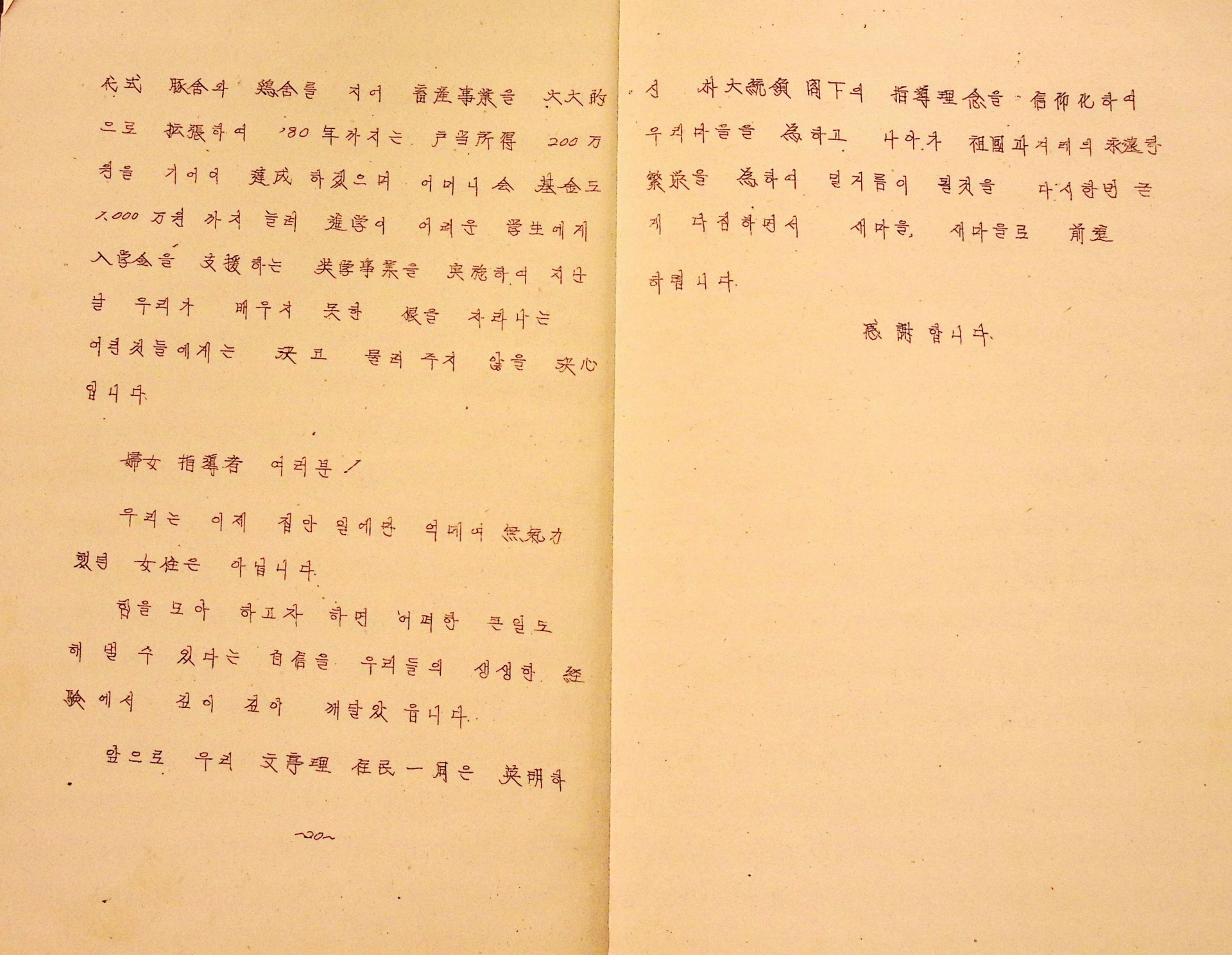 새마을운동 성공사례 발표문