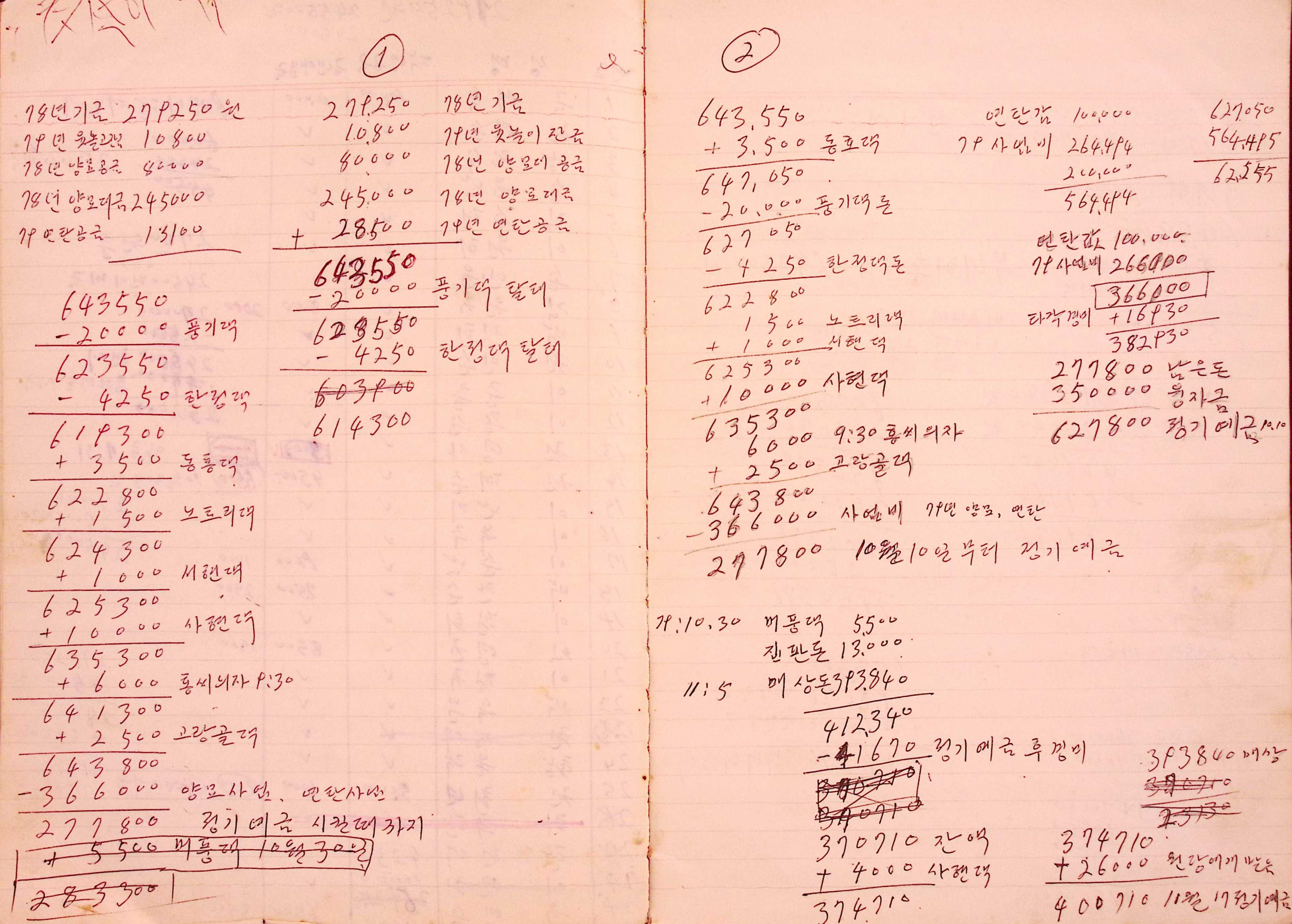 새마을 어머니회 부녀회 장부