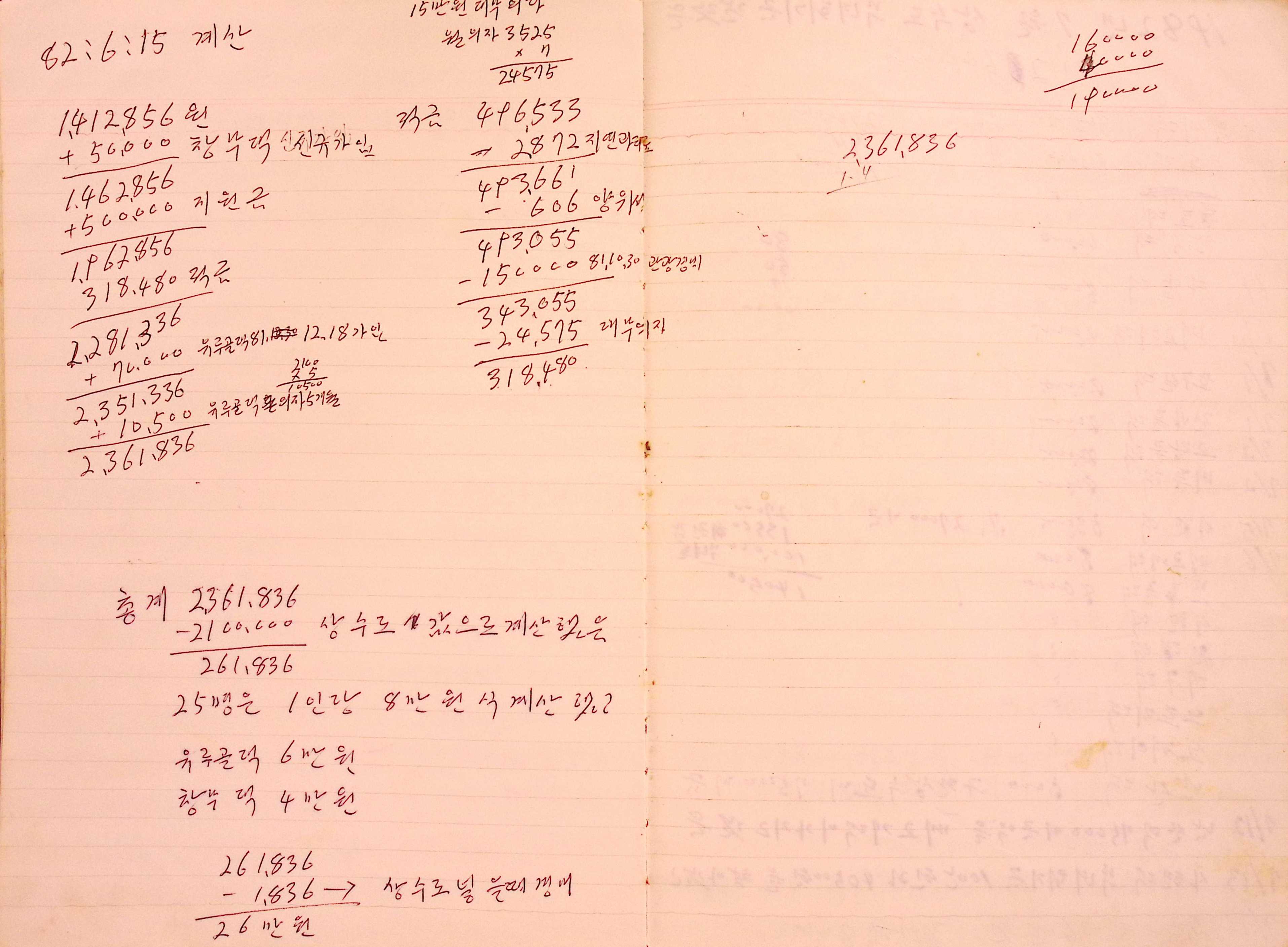 새마을 어머니회 부녀회 장부