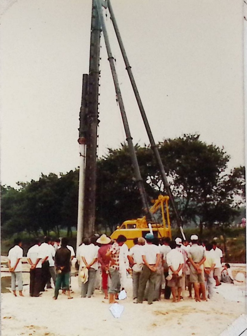 한정대교 건설 사진